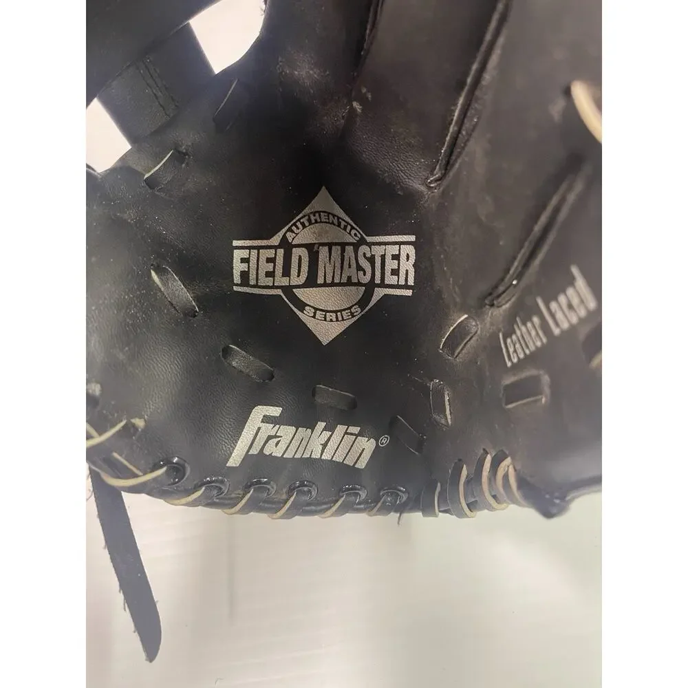 Franklin T Ball Kids Baseball Glove Black 9 1/2'' Model 4609 - Barely Used